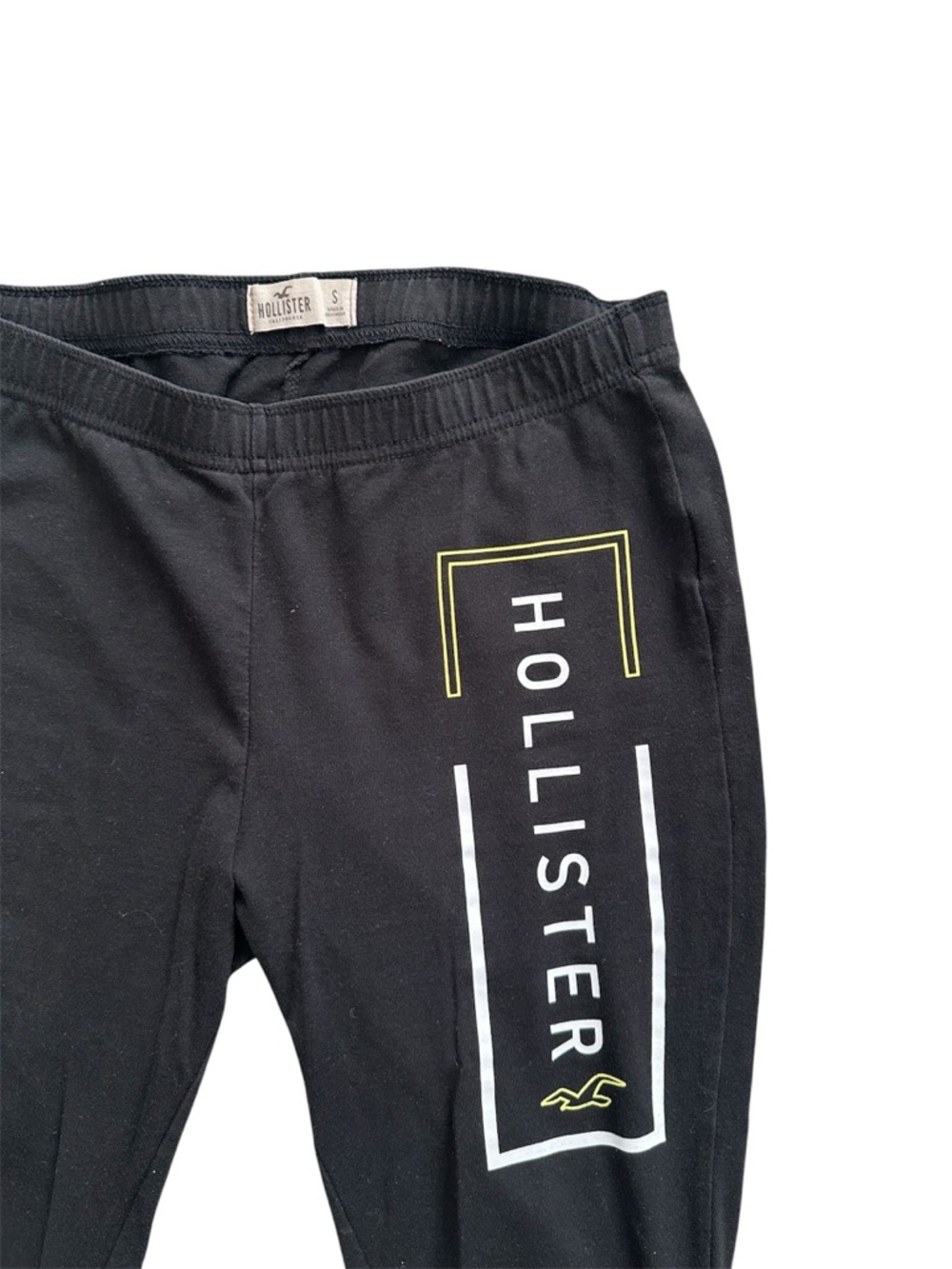 Hollister Women’s Leggings Small Black Logo Graphic - Picture 2 of 4